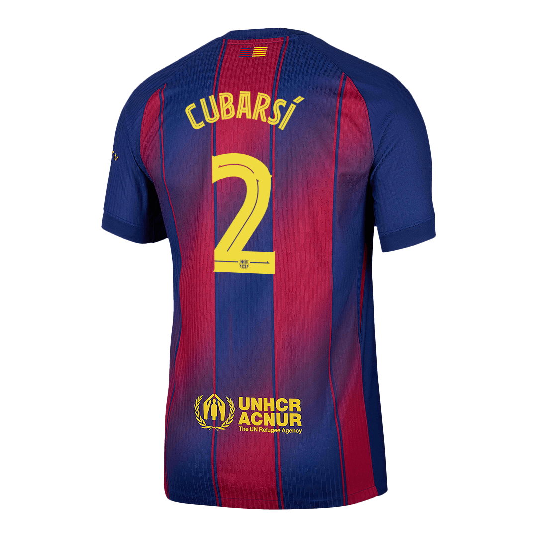 CUBARSÍ #2 Camiseta de jugador del Barcelona, versión local, temporada 2025/26 - UCL