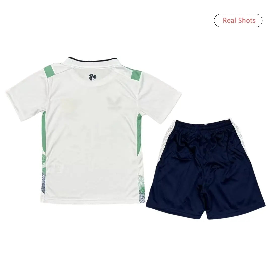Equipación Visitante de Irlanda para Niños - Camiseta+Pantalón Corto Mundial 2026