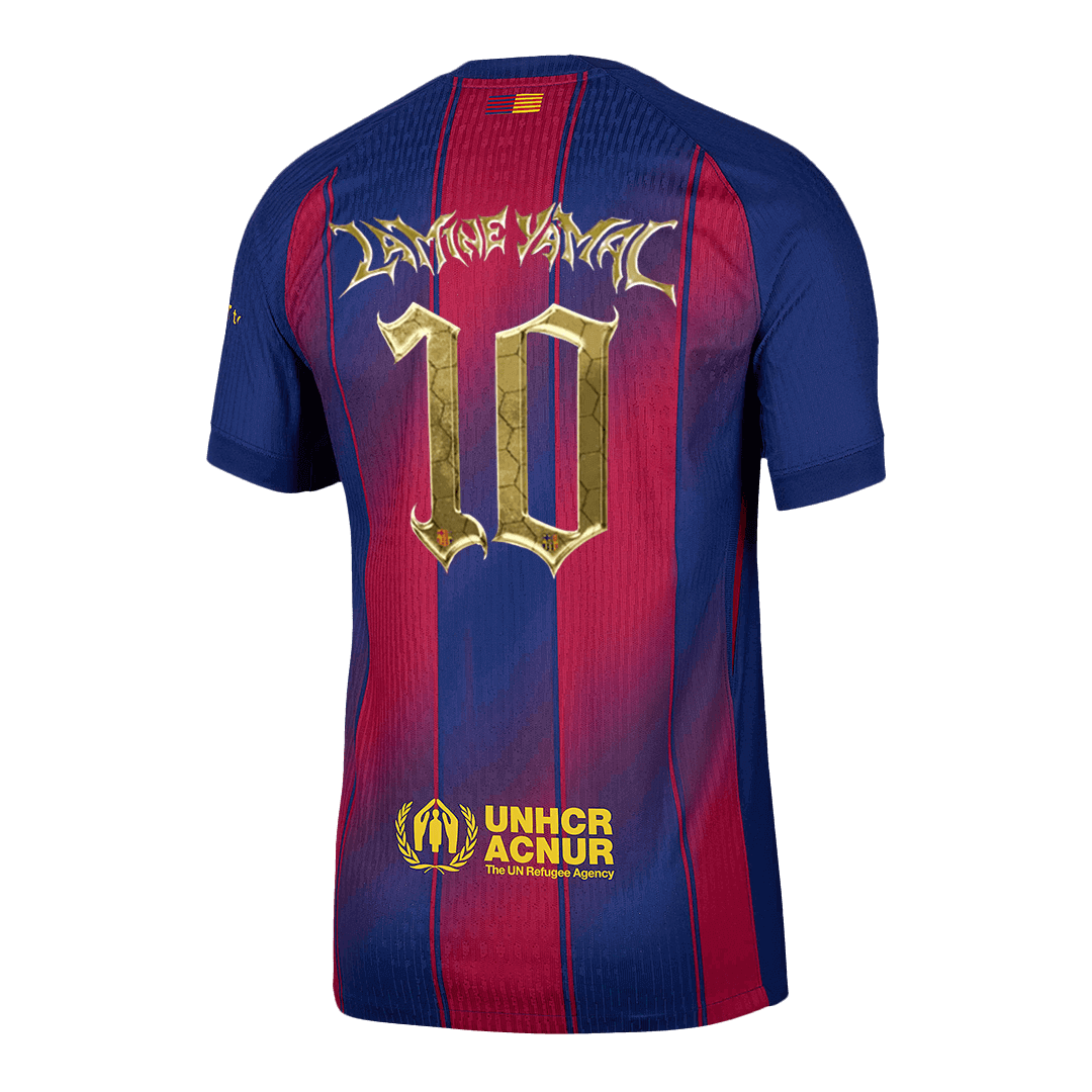 Camiseta de fútbol LAMINE YAMAL #10 del Barcelona, versión jugador local, temporada 2025/26, Trofeo Kopa