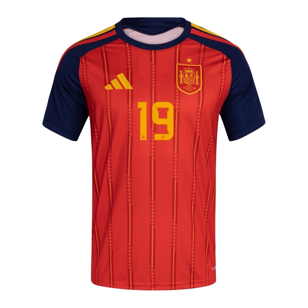 Camiseta de la selección española de fútbol, número 19, de Lamine Yamal, para la Copa Mundial de 2026