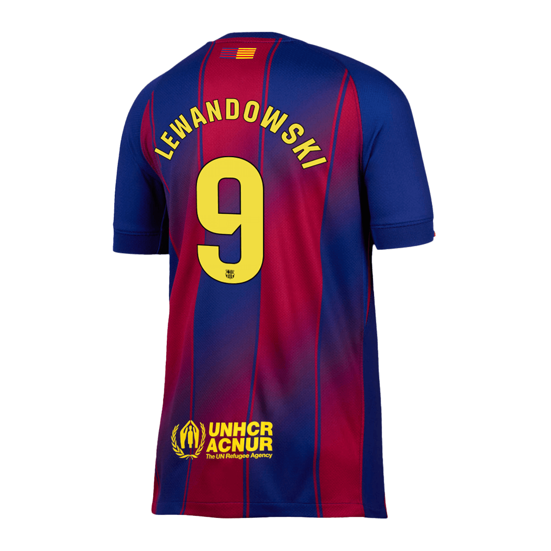 Camiseta de fútbol del Barcelona número 9 de Lewandowski, temporada 2025/26