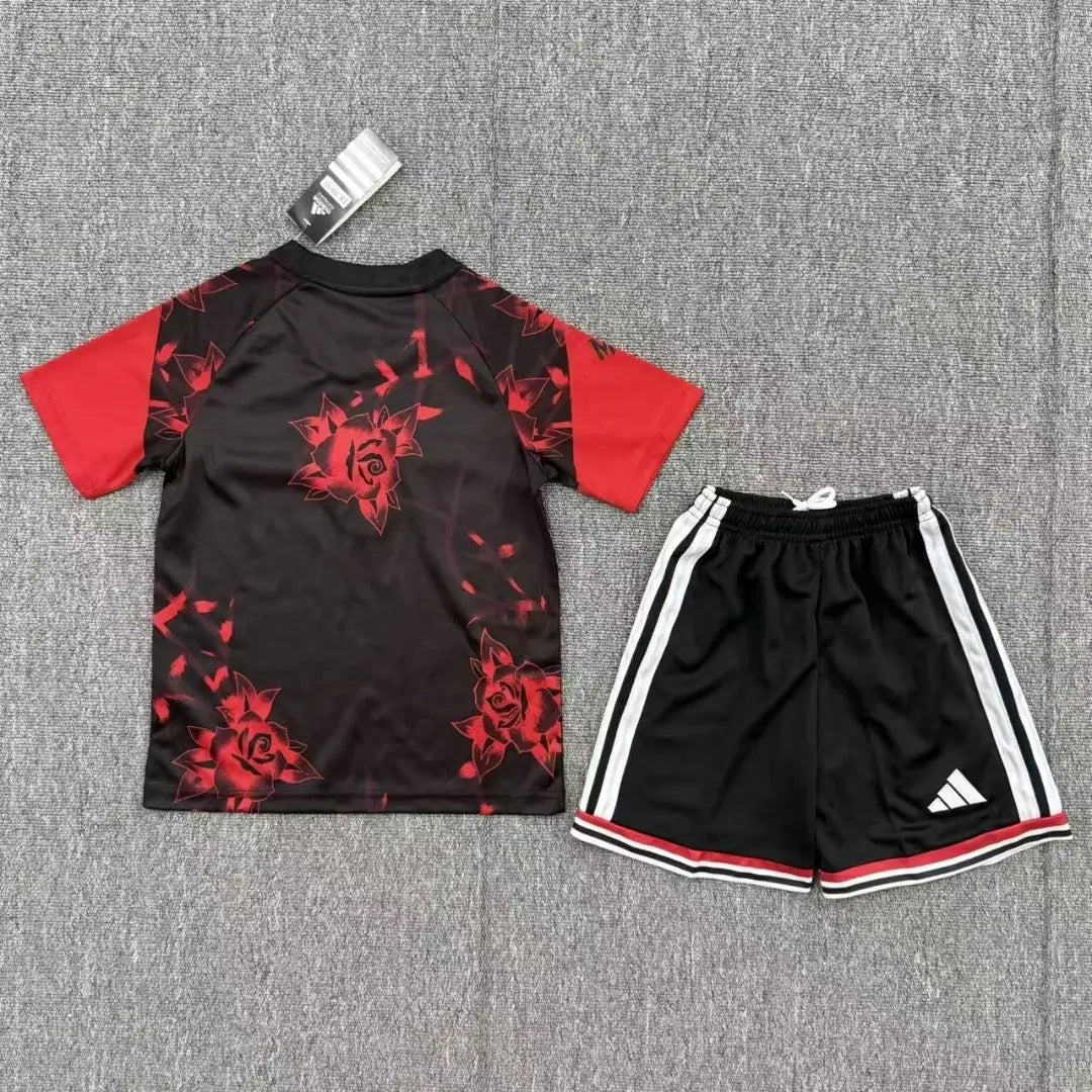 Red Devils Camiseta + Pantalón Corto Pre-Partido de Niño Rosa 2026/27