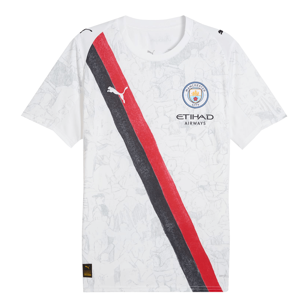 Camiseta de fútbol infantil del Manchester City #9 de HAALAND, temporada 2025/26, blanca - Mundial de Clubes
