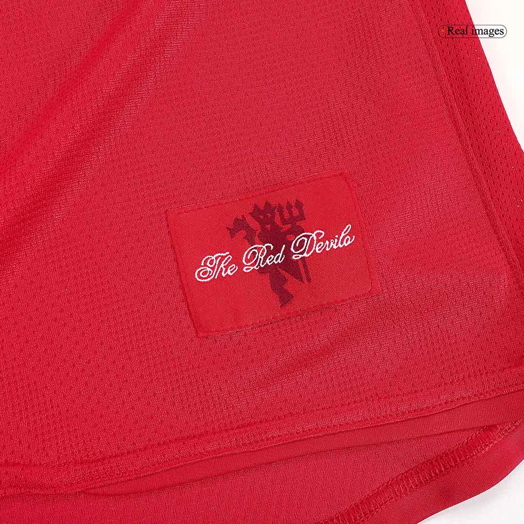 Camiseta de fútbol retro de manga larga del Manchester United 2007/08 (local)