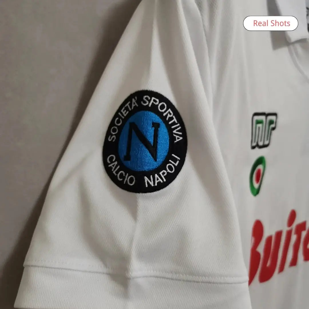 Camiseta retro de fútbol de visitante del Napoli n.° 10 de Maradona 1987/88