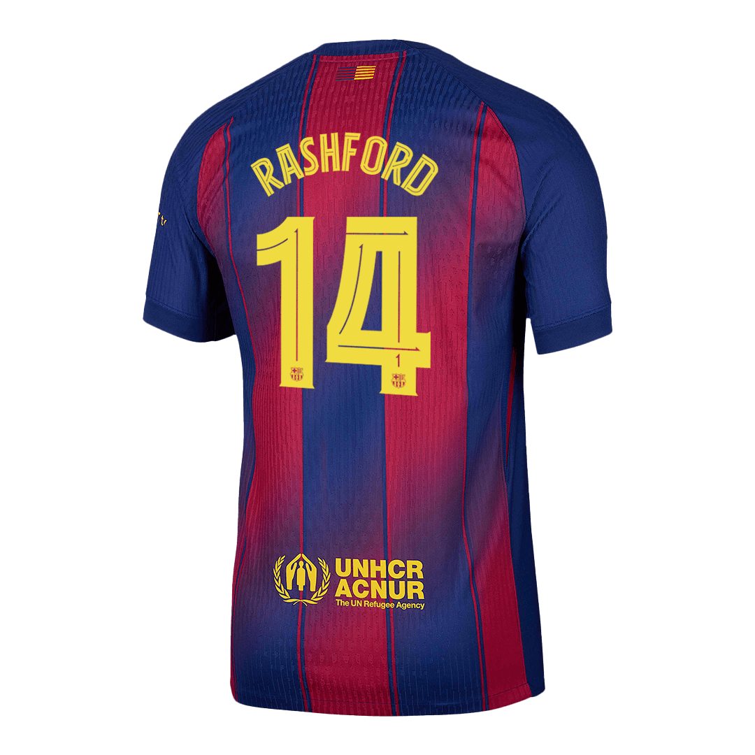 Camiseta de Rashford nº 14 del Barcelona, versión jugador local, temporada 2025/26 - Champions League