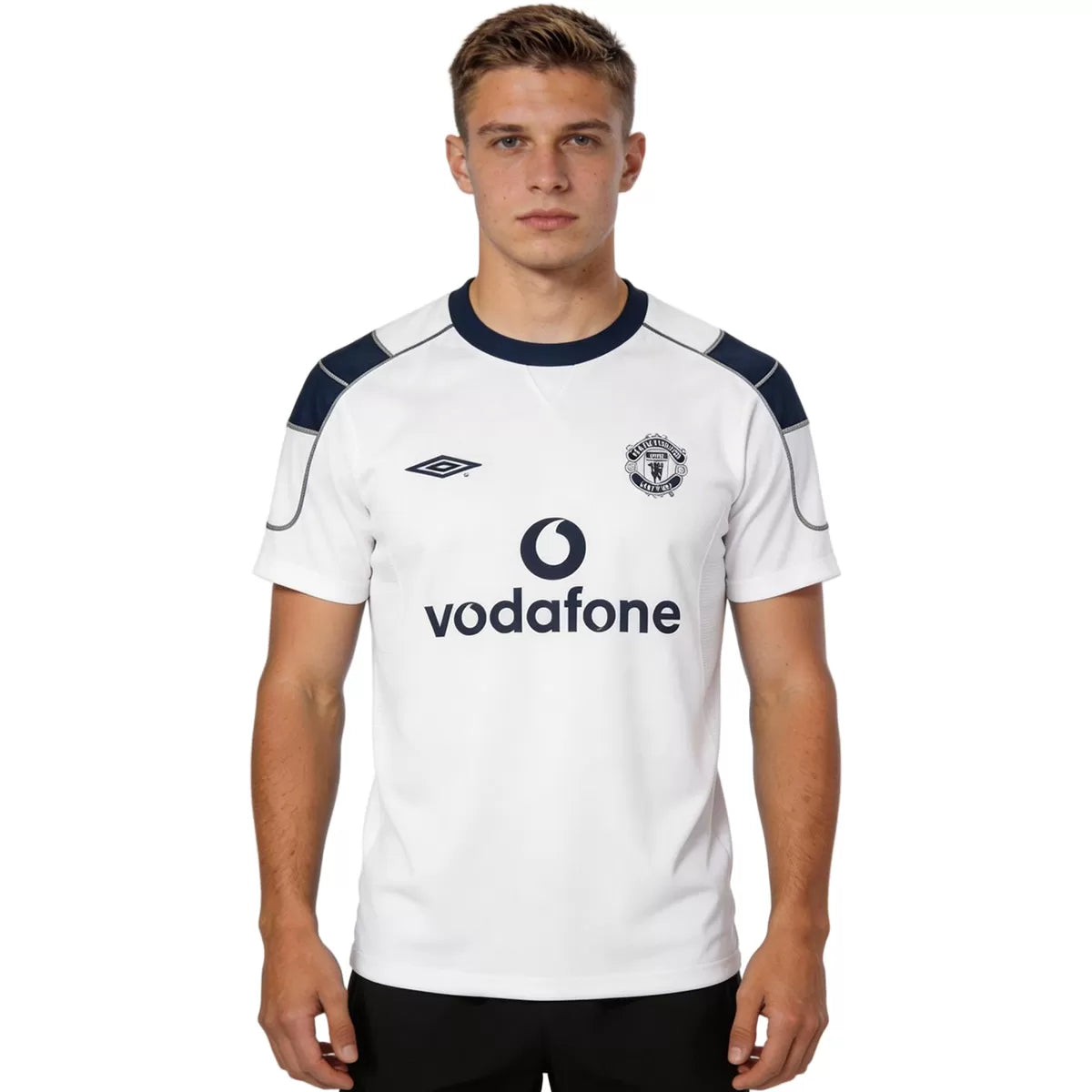 Camiseta de fútbol retro de visitante BECKHAM #7 Manchester United 2000/01
