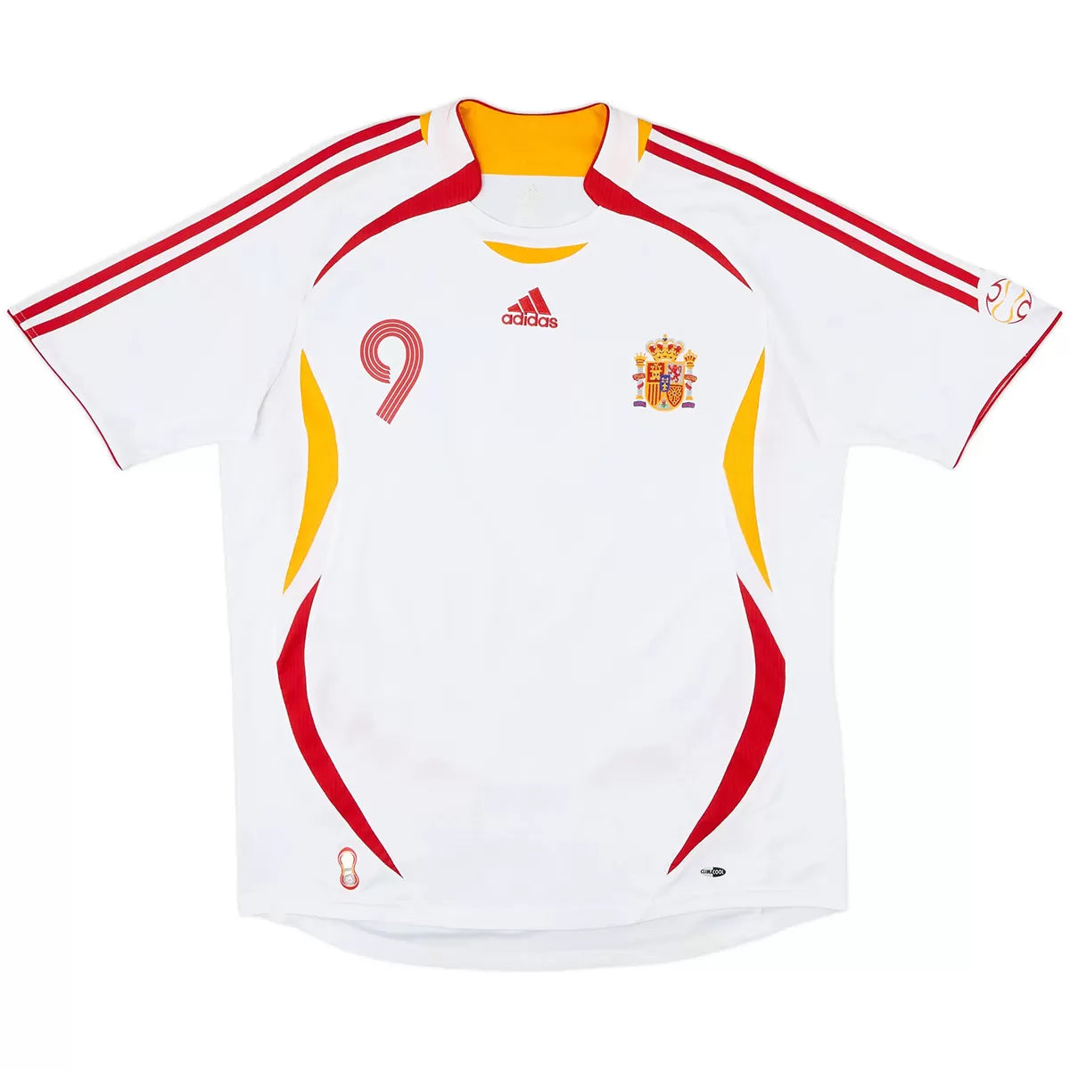 Camiseta de fútbol retro de visitante Torres #9 España 2006
