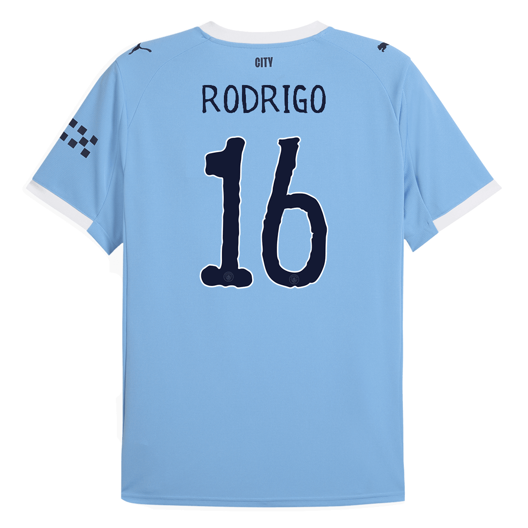 RODRIGO #16 Camiseta de local del Manchester City 2025/26 Azul - Mundial de Clubes