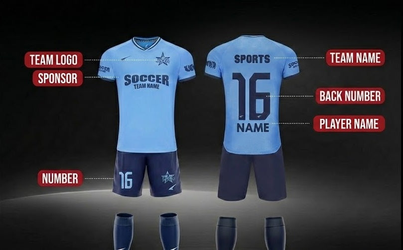 Equipación de fútbol personalizada en blanco para niño - Camiseta + Pantalón corto R025