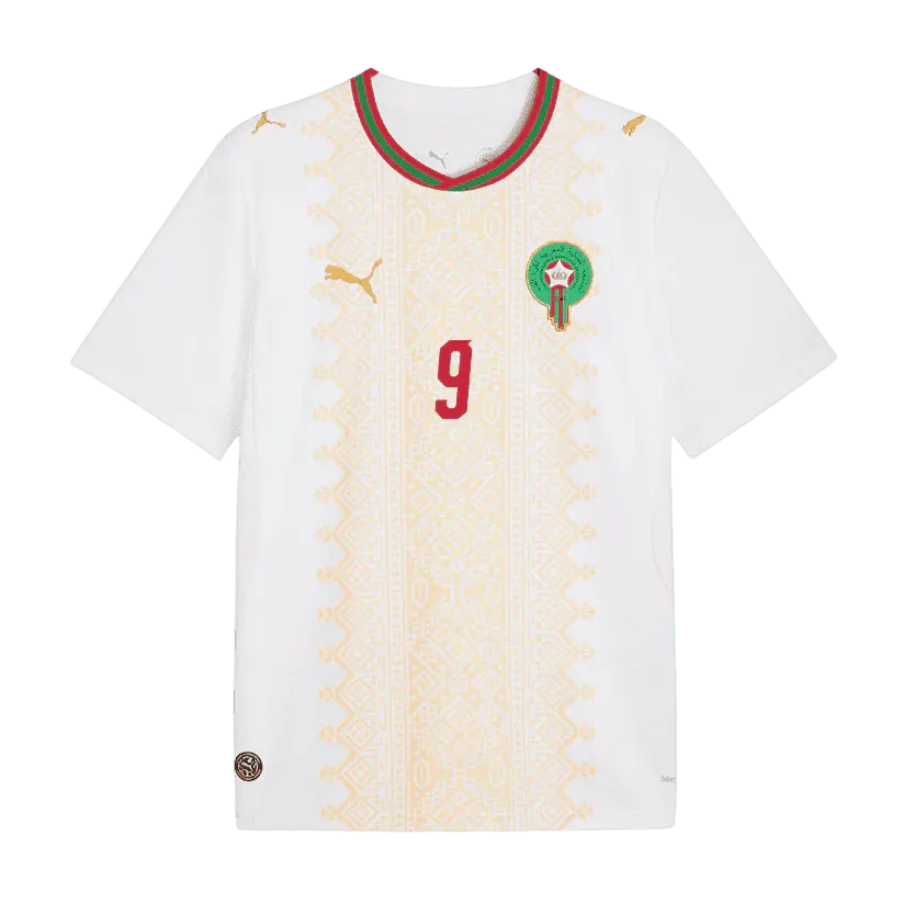 Rahimi #9 Morocco World Cup 2026 Away Soccer Jersey