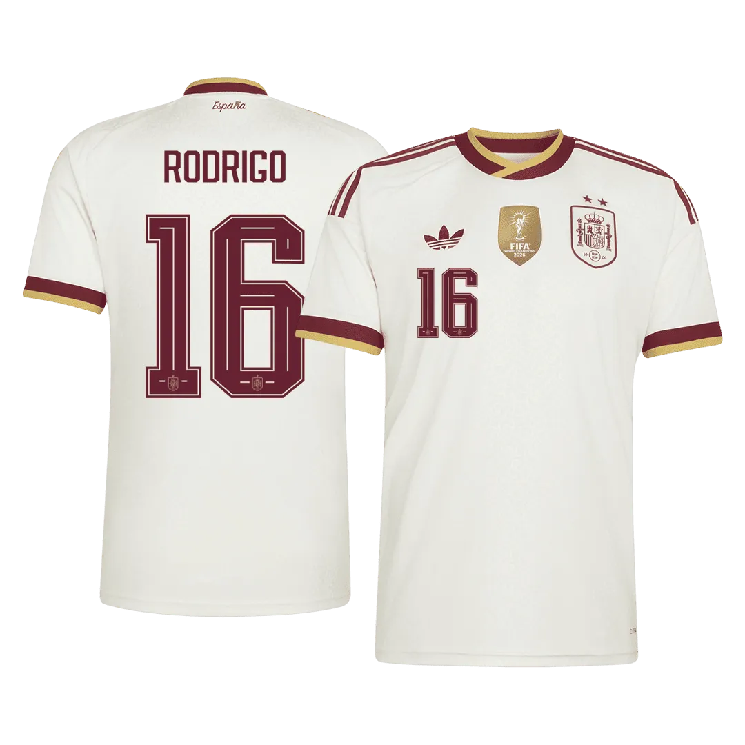 RODRIGO #16 Spain Away Player Version Winner Jersey 2026 World Cup