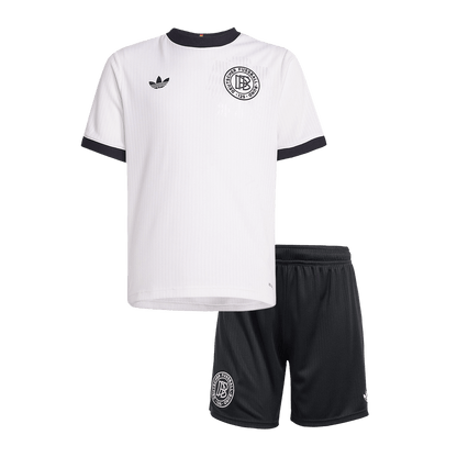 Conjunto de fútbol infantil conmemorativo del 125.º aniversario de Alemania (camiseta + pantalón corto) 2025 Blanco