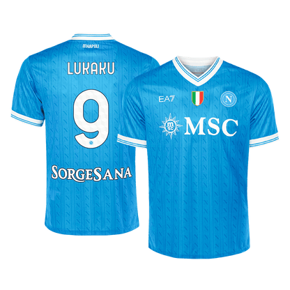 Camiseta de fútbol del Napoli de Lukaku #9, temporada 2025/26
