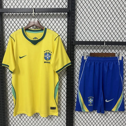 Equipación de Fútbol para Casa de Brasil - Camiseta + Pantalones Cortos Mundial 2026