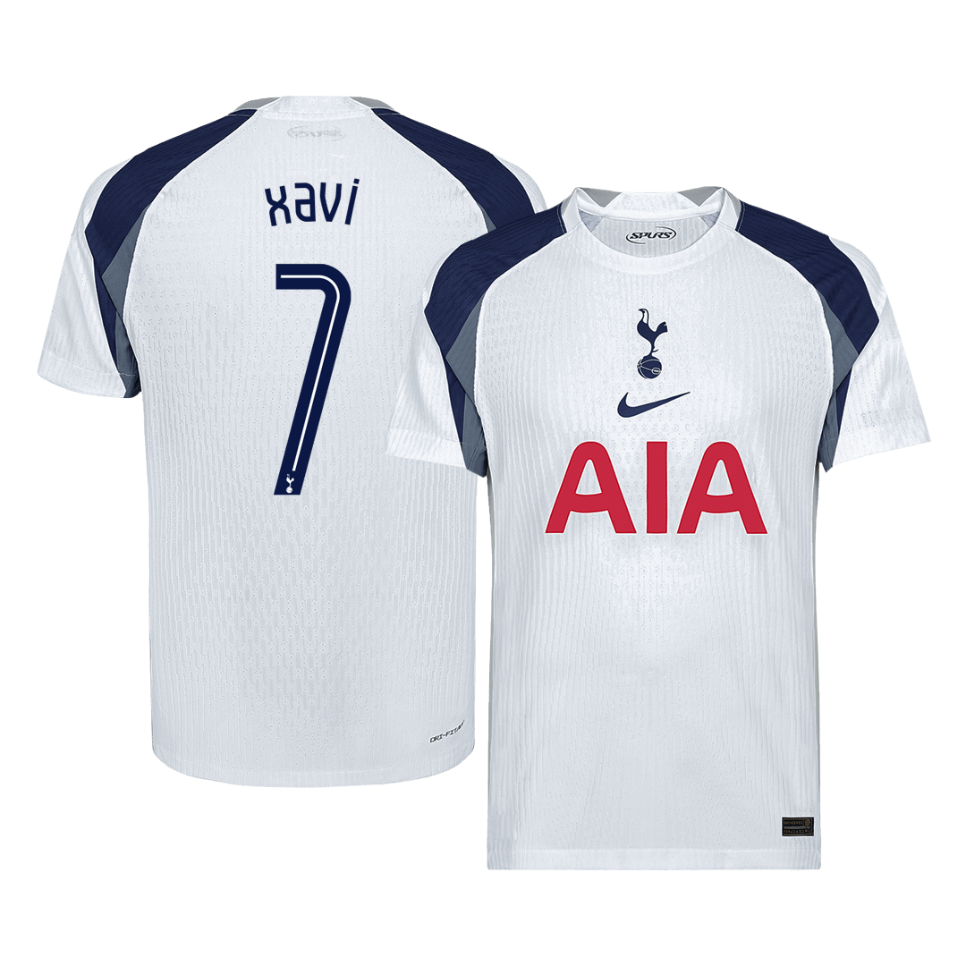 Camiseta de fútbol de Xavi #7 del Tottenham Hotspur, versión jugador local, temporada 2025/26 - Champions League