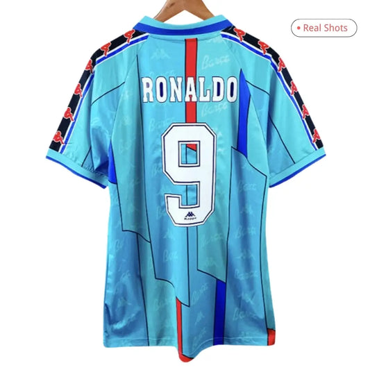 Maillot de football rétro extérieur RONALDO #9 Barcelone 1996/97