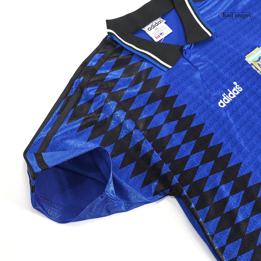 Camiseta retro de visitante de la selección argentina masculina de 1994
