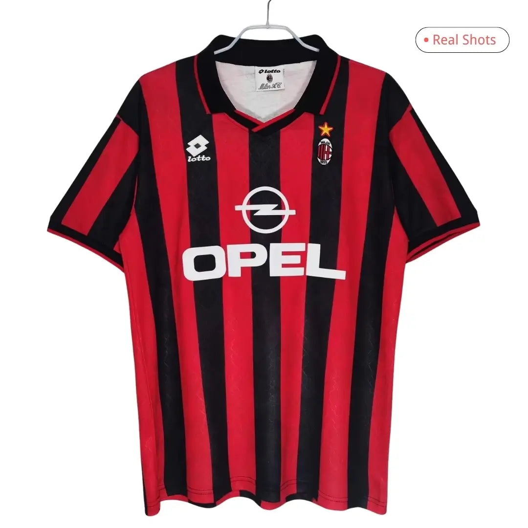 Camiseta de fútbol retro local del AC Milan 1995/96
