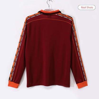 Camiseta retro de fútbol de manga larga del Roma 1998/99 local