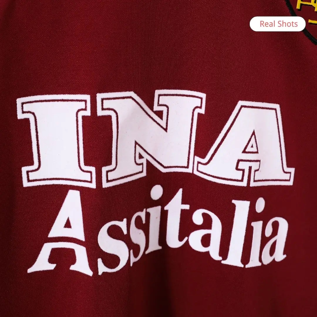 Camiseta retro de fútbol de manga larga del Roma 1998/99 local