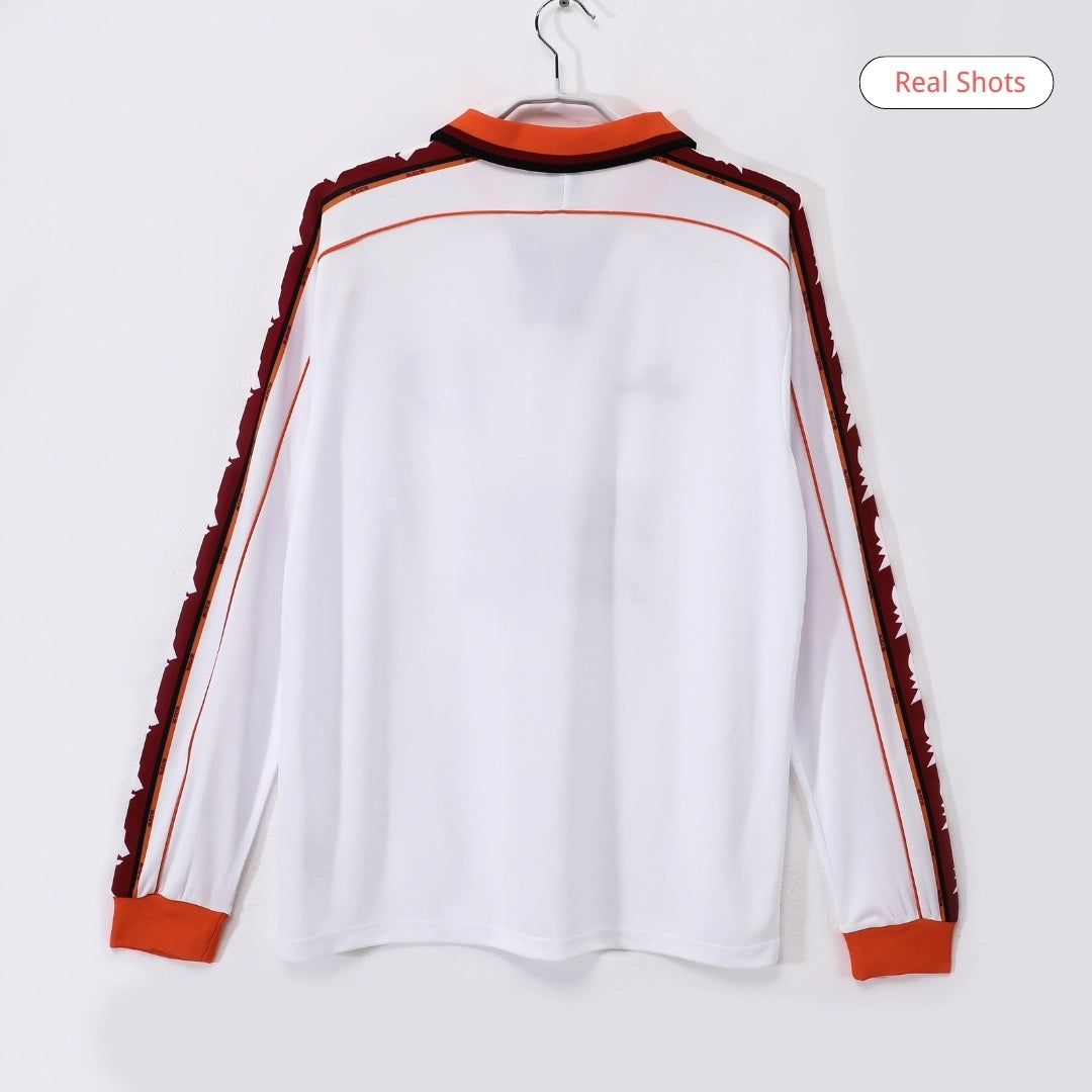 Camiseta Retro de Manga Larga de Fútbol de Visitante de la Roma 1998/99