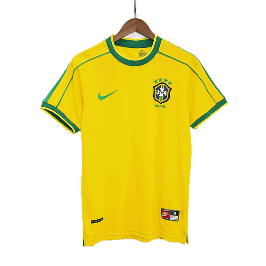 Camiseta retro de fútbol de Brasil 1998 (local)