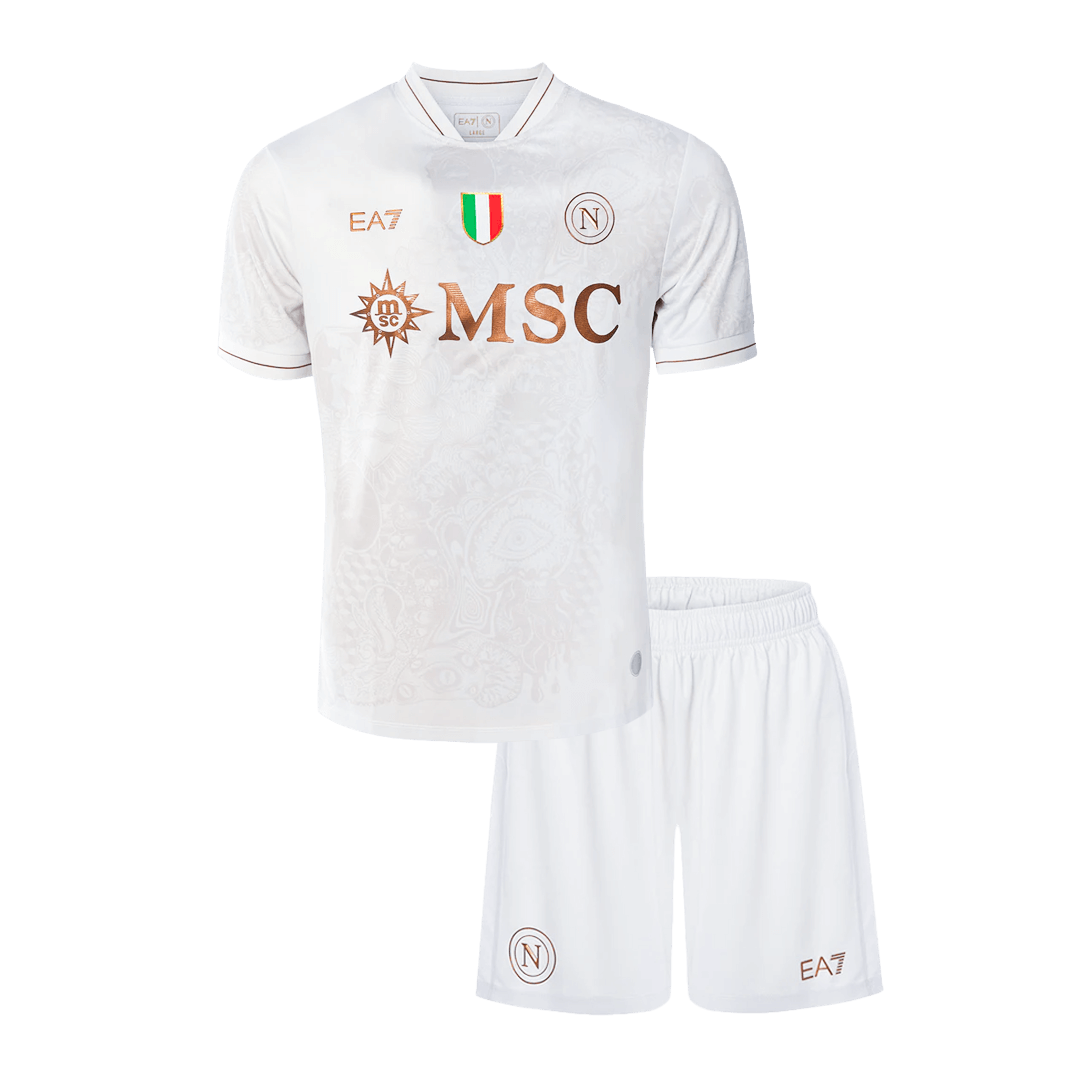 Equipación visitante infantil del Napoli - Camiseta + Pantalón corto 2025/26