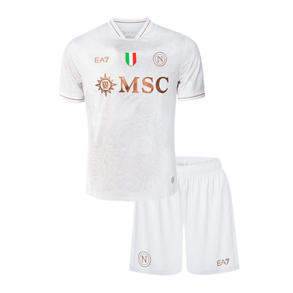 Equipación visitante infantil del Napoli - Camiseta + Pantalón corto 2025/26