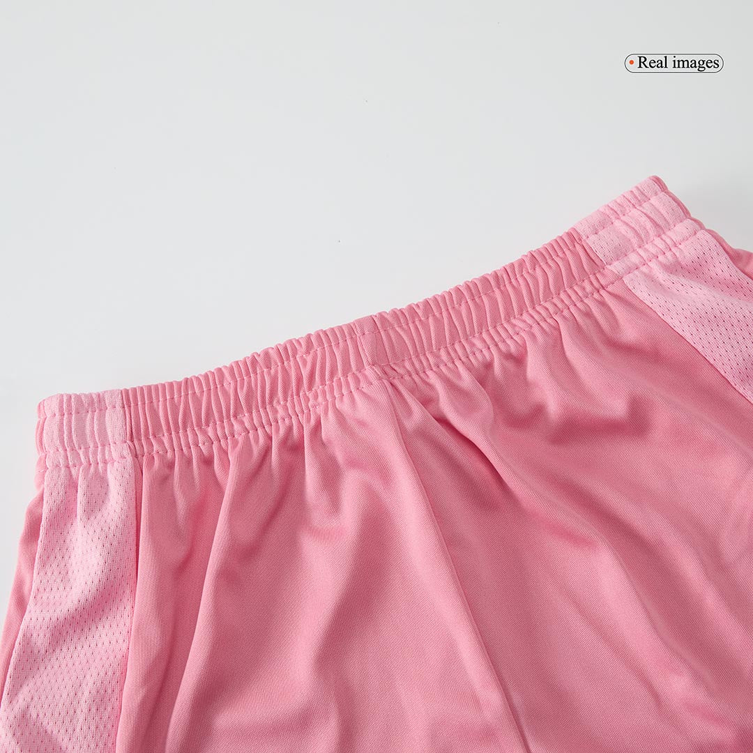 Conjunto de camiseta y pantalón corto de fútbol para niños del Inter Miami CF (temporada 2025) Rosa