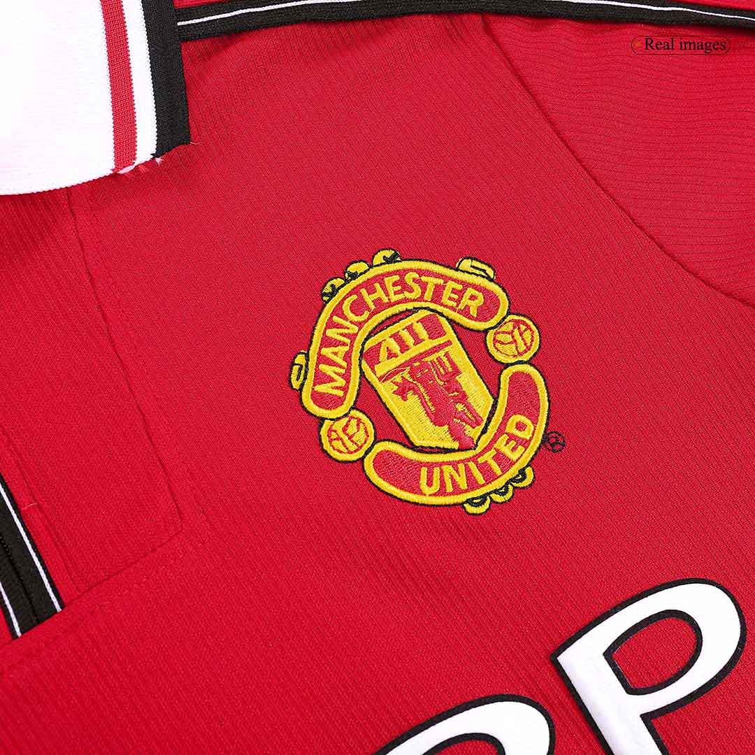 Camiseta retro de manga larga local Beckham #7 del Manchester United 1998/99