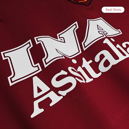 Camiseta de manga larga retro de fútbol de la Roma 2000/01 local
