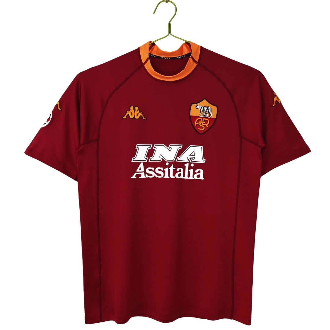 Camiseta de fútbol retro Roma local 2000/01