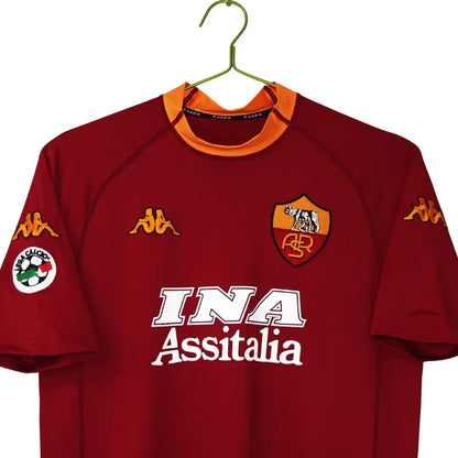 Camiseta de fútbol retro Roma local 2000/01