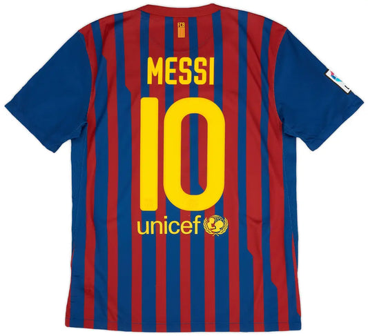 Messi #10 Barcelona 2011/12 Retro Home Soccer Jersey