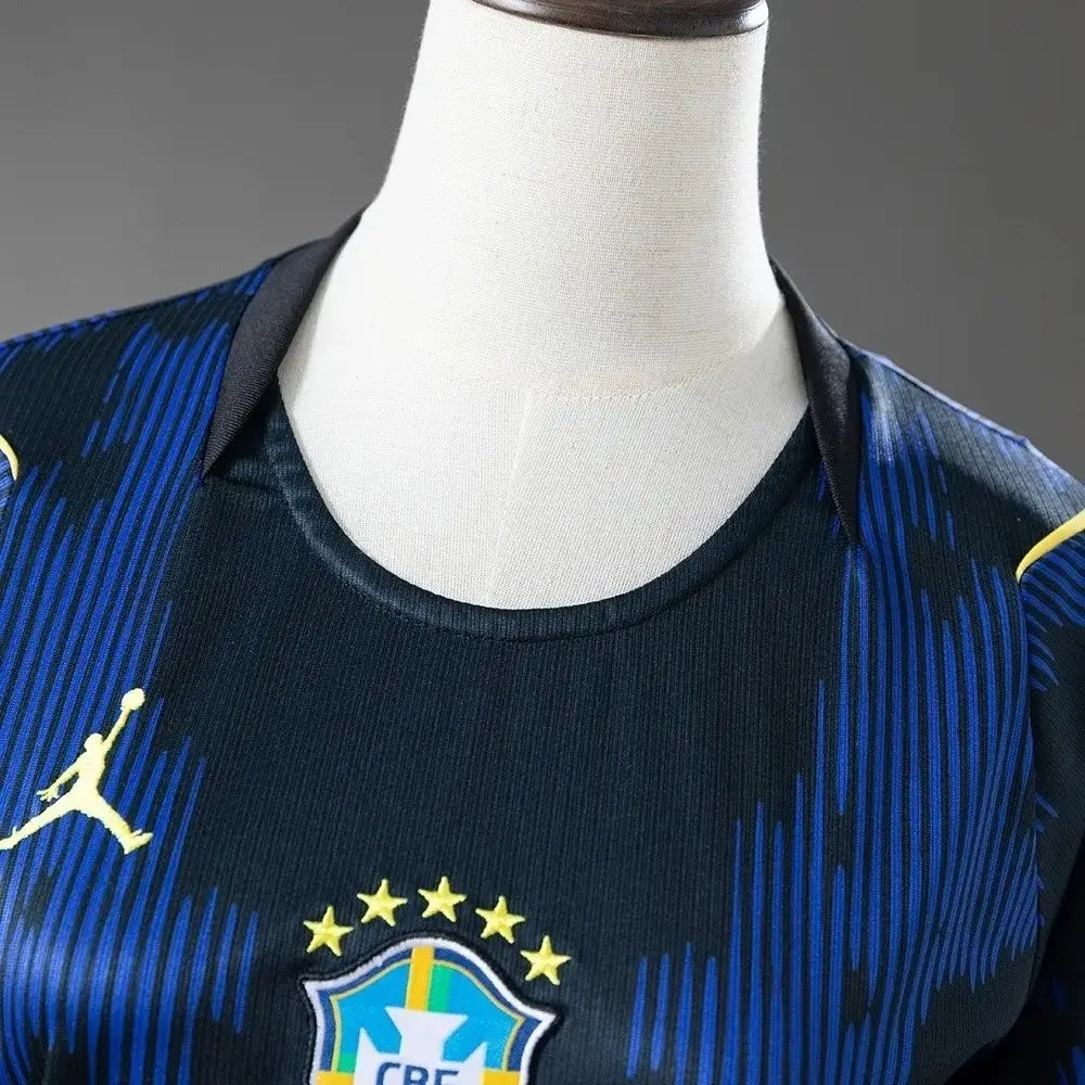 Camiseta de fútbol de visitante de Brasil para mujer, Copa Mundial 2026