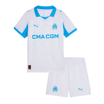Equipación infantil del Marsella para la temporada 2025/26 (camiseta + pantalón corto)