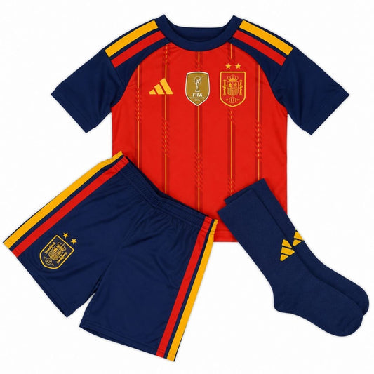 Spain Kid's 2026 Home Full Soccer Kit - Winner Jersey+Shorts+Socks