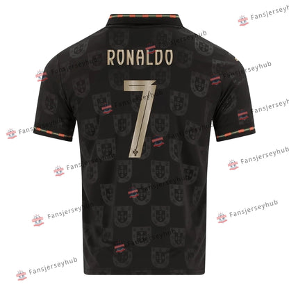 RONALDO #7 Seleção das Quinas Edición Especial Pantera Negra Camiseta Mundial 2026
