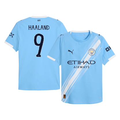 Camiseta de fútbol de HAALAND #9 del Manchester City, versión jugador local, temporada 2025/26, azul - Mundial de Clubes
