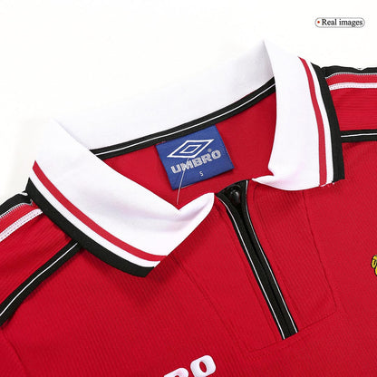 Camiseta retro de manga larga local Beckham #7 del Manchester United 1998/99
