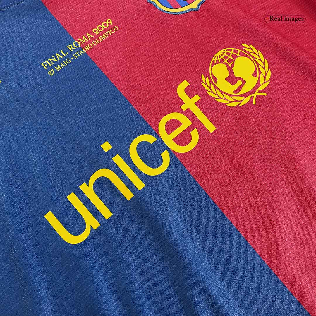 Camiseta retro del Barcelona de Messi, número 10, temporada 2008/09 - Champions League