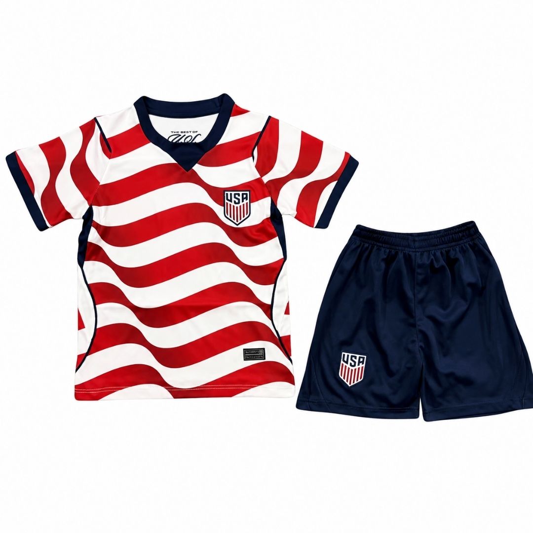Kit de football domicile USMNT pour enfant (maillot+short) 2026