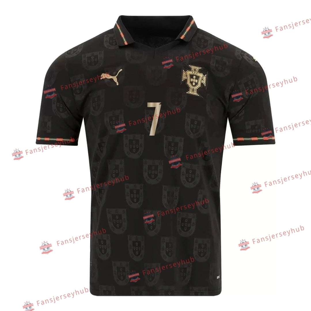 RONALDO #7 Seleção das Quinas Edición Especial Pantera Negra Camiseta Mundial 2026