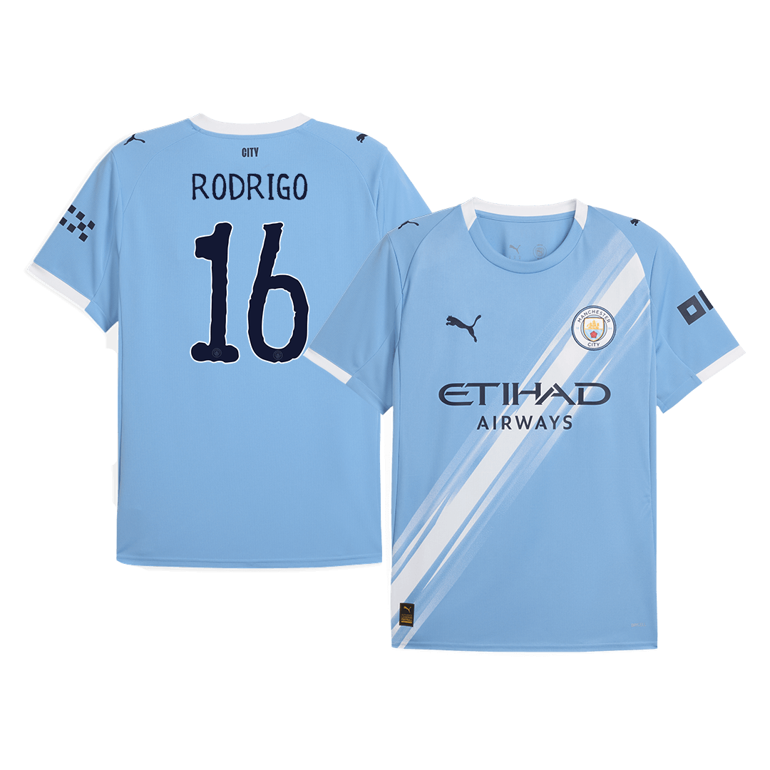 RODRIGO #16 Camiseta de local del Manchester City 2025/26 Azul - Mundial de Clubes