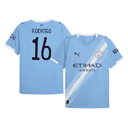RODRIGO #16 Camiseta de local del Manchester City 2025/26 Azul - Mundial de Clubes