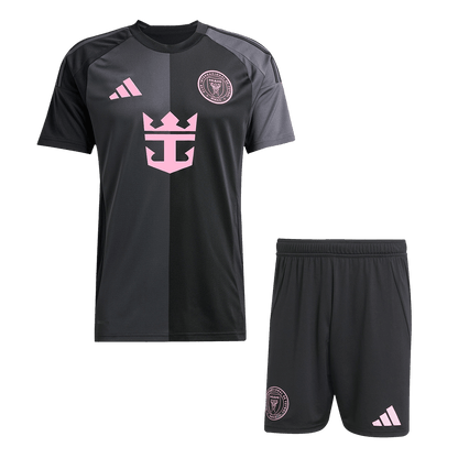 Equipación de visitante del Inter Miami (camiseta + pantalón corto) 2025 Negro y gris