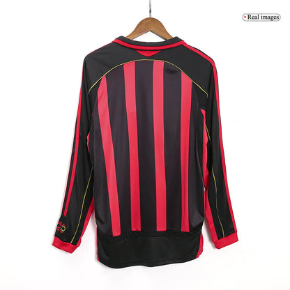 Camiseta de fútbol retro de manga larga del AC Milan 2006/07 (local)