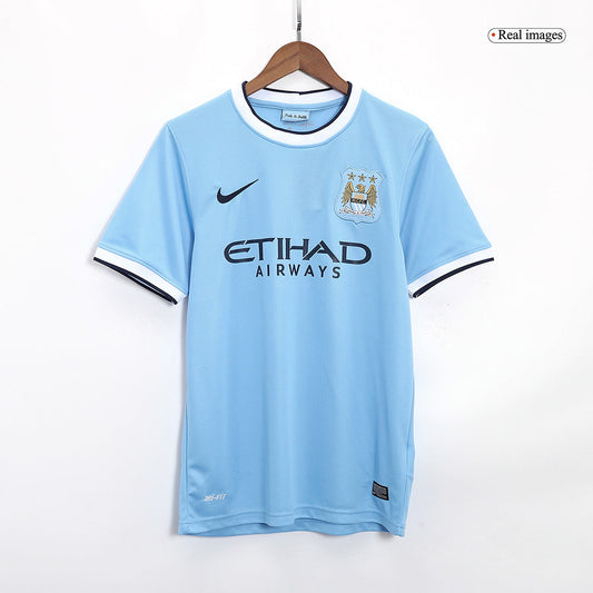 Maillot de football rétro domicile de Manchester City 2013/14