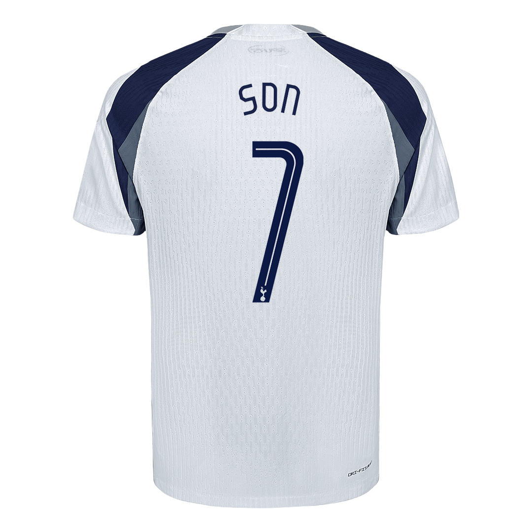 Camiseta de fútbol del Tottenham Hotspur nº 7, versión jugador local, temporada 2025/26, blanca - Champions League
